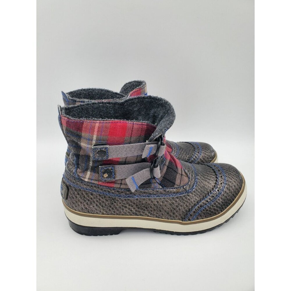 UGG Marais Plaid Waterproof Wool Lined Pull On Boots 1001797 Women's Size 8 WARM - Picture 3 of 9